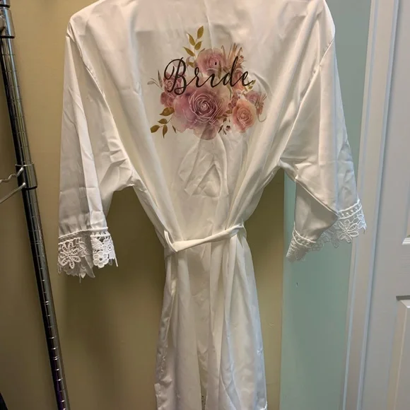 Wedding Satin Bride Robe - Picture 2 of 5